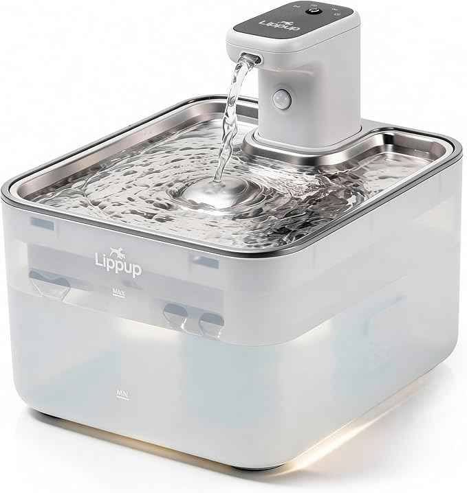Cat Water Fountain Cordless, 88oz/2.6L Wireless Pet Water Fountains for Cats Indoor, Battery Operated Cat Drinking Fountain with Motion Sensor, Ultra Quiet Pump, BPA-Free, White