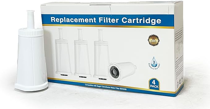 Nispira BES008 Water Filter For Sage ClaroSwiss for Breville Coffee Maker Espresso Machine Oracle Touch BES990, Bambino Plus BES920, Barista Pro BES878, Barista Express, Barista Touch BES880, 12 Packs