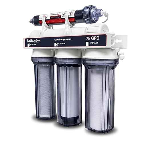 LiquaGen- 5 Stage Reverse Osmosis & Deionization (RODI) | Aquarium Reef Water Filter System - 75 GPD | Water Purifier for Fish Tank with Filter's Included