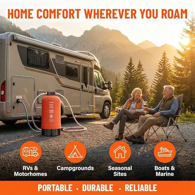 RV Water Softener Portable - 16,000 Grain, 3/4" GHT Fittings, Convenient Water Softener for RVs, Trailers, Boats, Mobile Car Washing, Pressure Washing