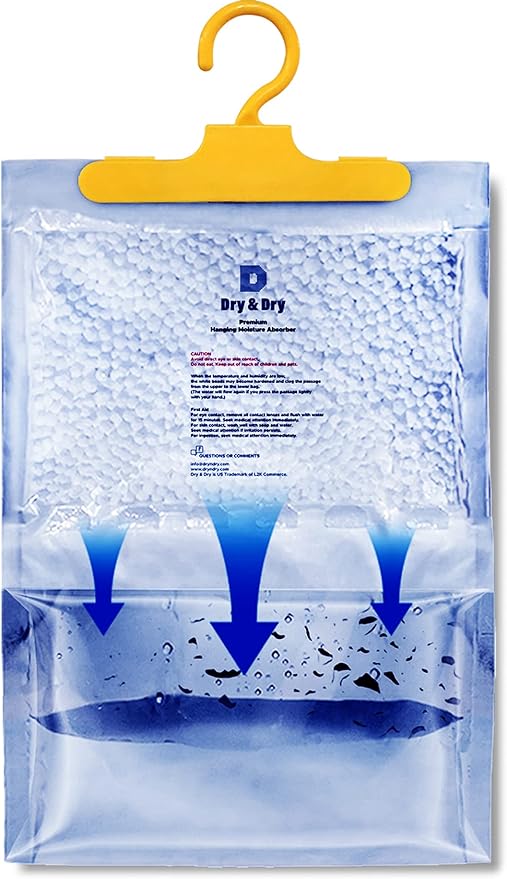 Dry & Dry 10 Pack[14 OZ] Premium Moisture Absorbers for Home, Basement & Bedroom - Small Dehumidifiers