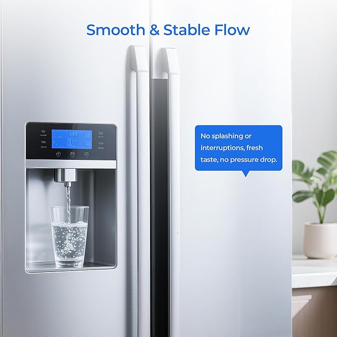 MIWF6200 Water Filter, Compatible with Midea MRS26D5AST, MF-2008-R2, Sharp SJWF200, SJG2254FS, Thor Kitchen WF200, Zline MIWFT2100, RFM-W-36, Insignia NS-WF26SS0-1 Models (3 Pack) - AquaVibe
