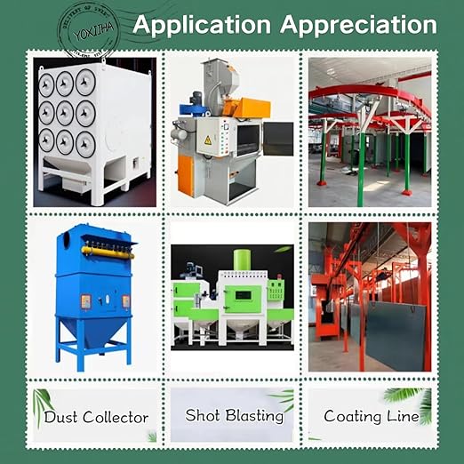 Dust Collector Filter Cartridge with Outer Mesh - OD: 12.6'' H: 23.62'' (320 * 600mm) for Powder Dust Collector Sand Blast Coating Shot Blasting Machine Filter Element