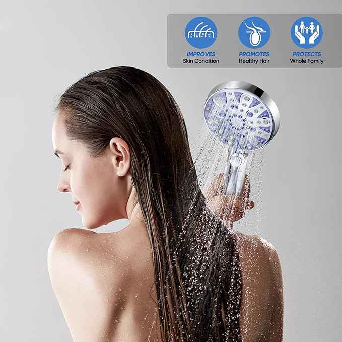 Replacement Shower Filter for Handheld Shower Head, 3 Pack 15 Stage Filter for Hard Water Remove Chlorine and Harmful Substances, Only Fit for Rexsoul Filtered Shower Head
