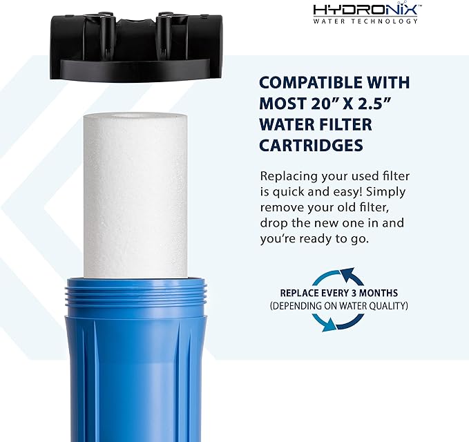 Hydronix SDC-25-2005 Whole House, RO Systems or Commercial Use Sediment Water Filter Cartridge 2.5" x 20" - 5 micron (PACK OF 4)