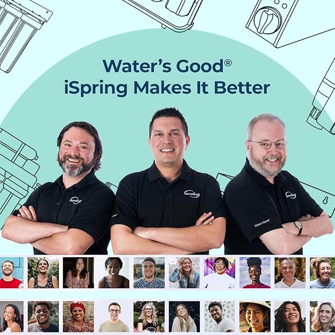 iSpring F2WGB22BPFKS Whole House Water Filter Replacement Set, SGS-Tested to Remove up to 99% PFAS, 2-Stage Filtration Reduces Heavy Metals, Chlorine, Hydrogen Sulfide, Fits WGB22B-PFKS