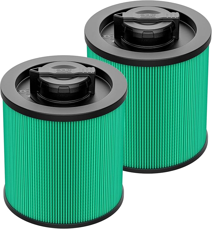 DXVC6914 Cartridge Filter Replacement Compatible with DeWalt DXV06P DXV09P DXV10P DXV10PL DXV10SA DXV12P DXV14P DXV16P Wet/Dry Vac Vacuum Cleaner (NOT fits for DXV06G/ DXV08S) 2 Pack - AquaVibe