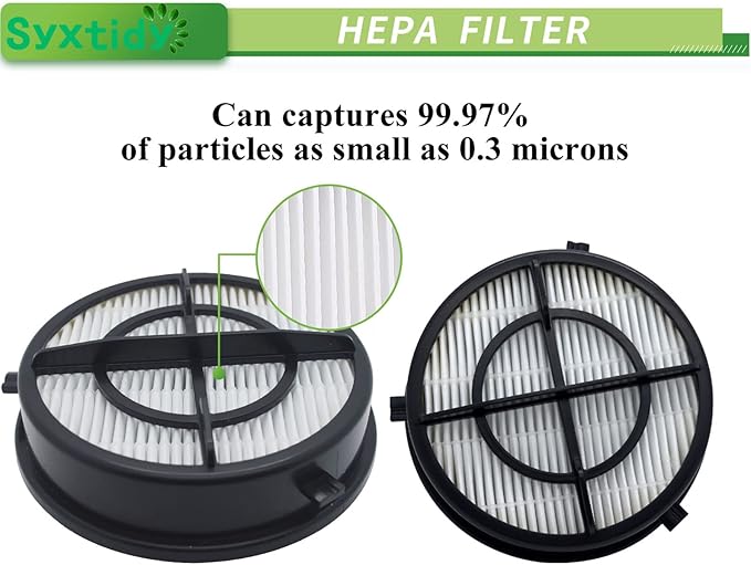 2Pack 16871 16881 Filters for Bissell Pet Hair Eraser Febreze Upright Vacuum Cleaners Replacements Model 1650 Series, 1650A, 1650C, Part 1608861, 1608860