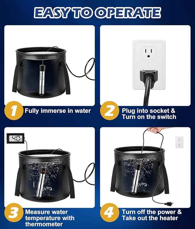 2026 Upgraded Portable Shower for Camping with Heater, Rechargeable Camping Shower with Intelligent LED Display, 5 Gal Foldable Bucket, 4 Spray Modes, Portable Shower for Travel, Pet Bath, Car Washing