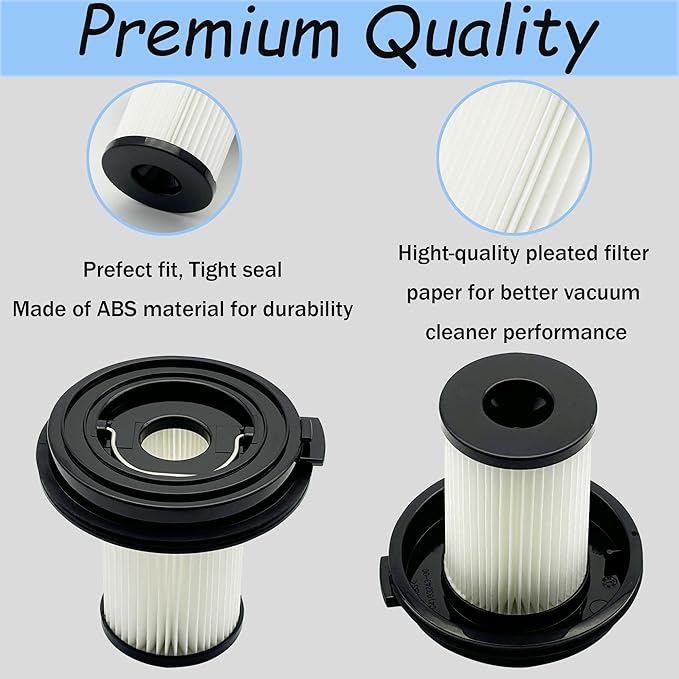 4 Pack HEPA Filters Replacement for Bissell CleanView XR 200W/ CleanView XR Pet 300w Lightweight Cordless Vacuum 3789U, 3789X, 3789, 3797V, 3797W, 3797, 1638010 - AquaVibe