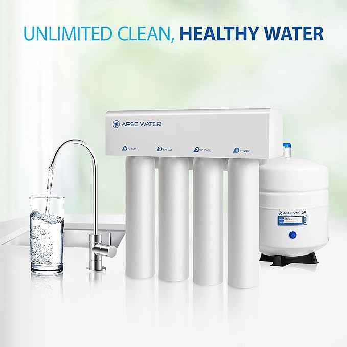 APEC Water Systems RO-Twist Supreme 75 GPD Quick Change Twist Filter Reverse Osmosis Drinking Water Filtration System