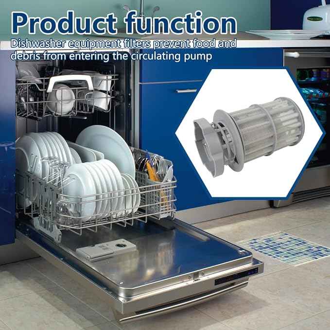 645038 Dishwasher Drain Mesh Filter Circulation Pump Micro Filter for BV59T00EU/01, SBV63M00AU/01, SBV63M00EU/01, SGE53U52UC, SGE53U55UC, SBV58M00EU/01, SBV58M10EU/01