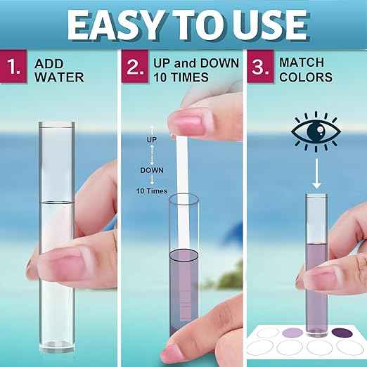 EASYTEST 9-Way Pool Test Strips, 140 Strips for Hot tub and Spa, Accurate Testing pH, Total Chlorine, Free Chlorine, Bromine, Alkalinity, Total Hardness, Cyanuric Acid, Salt and Copper