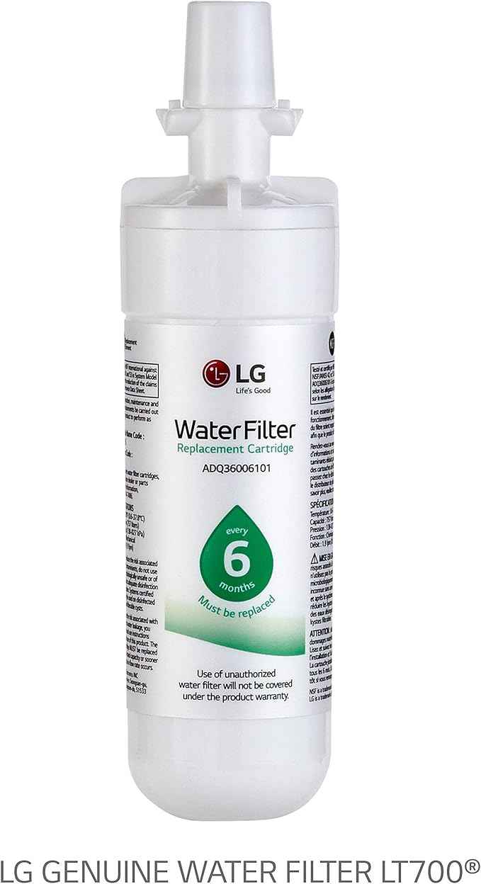 LG LT700P LT700P3 Refrigerator Water Filter, 3 Count (Pack of 1), White