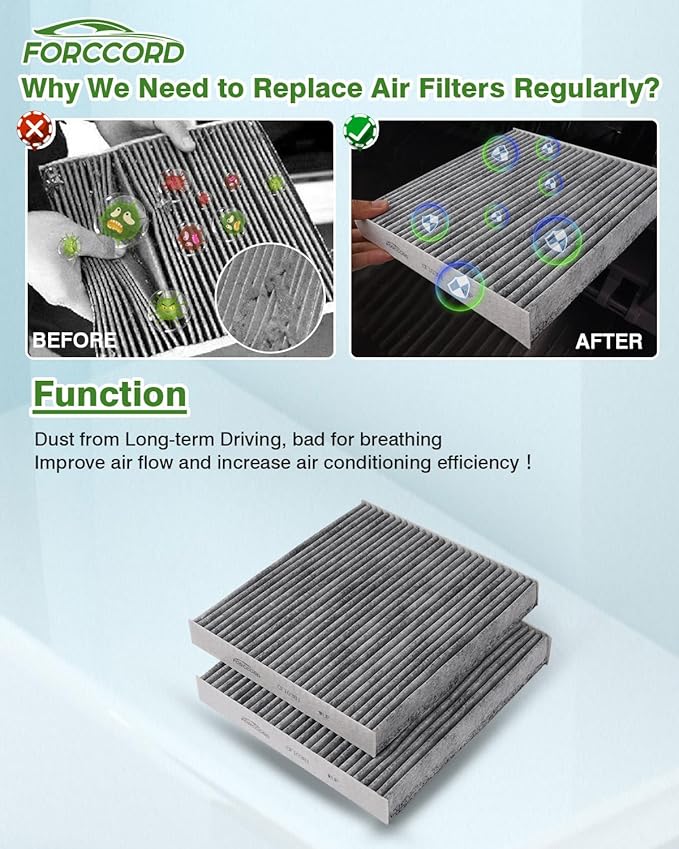 Cabin Air Filter and Engine Air Filter Fit for Enclave 24-18, Cadillac XT5 24-17, XT6 25-20, Blazer 24-19, TRAVERSE 23-18, GMC ACADIA 23-17 Air Filter Replacement CF11966 CA12166 Accessories