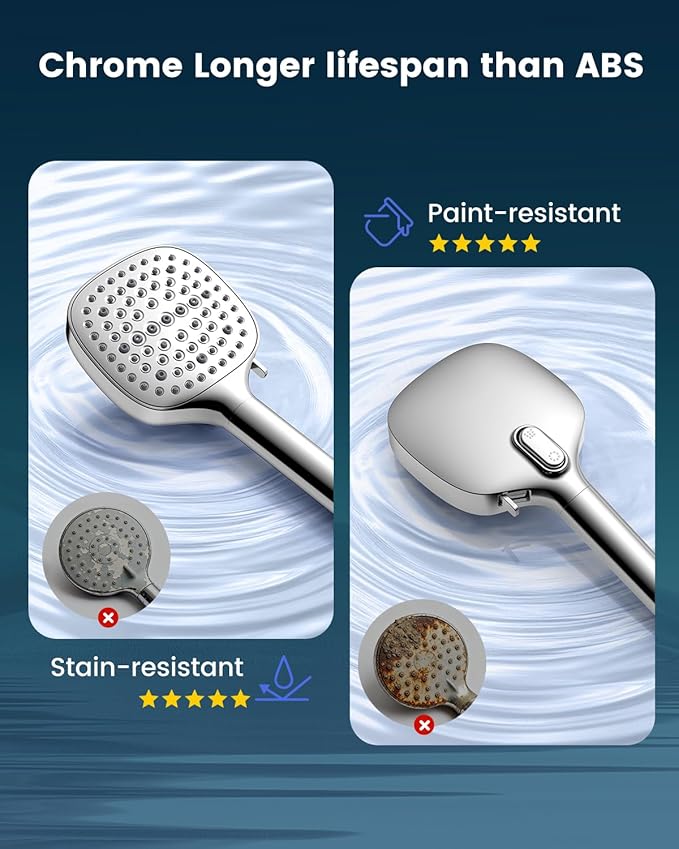 Filtered Shower Head with Handheld, High Pressure 7 Spray Modes Showerhead with Filters, Detachable Shower Heads, Water Softener Filter for Hard Water - Remove Chlorine