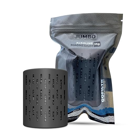 Jumbo Magnesium Alkaline Water Infuser - 9.5 pH + Electrolytes for Any Large Water Bottles/Pitchers, 300 Gallon / 3 Months, Ionized Mineral Alkaline Water Infuser (1 Pack)