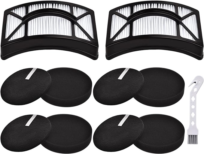 Filter Replacement for Bissell CleanView 2486, 2487, 2488, 2490, 2492, PowerClean 2494 Vacuum, Compare to Part # 1604130, 1601972, 1608225, 2 HEPA +4 Foam & Felt Filters - AquaVibe