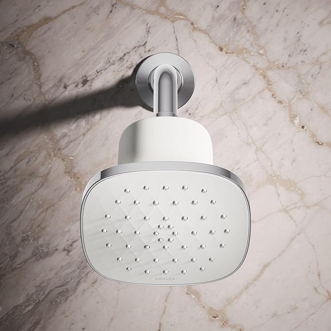 Kohler 37722-Y-CP Cinq™ Square single-function filtered showerhead, 2.5 gpm, Polished Chrome