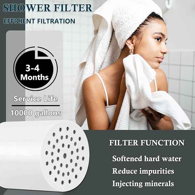 1 PACK Multi-Stage Shower Filter Replacement for sf100/sf220，Shower filter, skincare, chlorine removal, bathing and showering,replacement of Similar Design 15 and 20 stages (SFC100-SFC1)