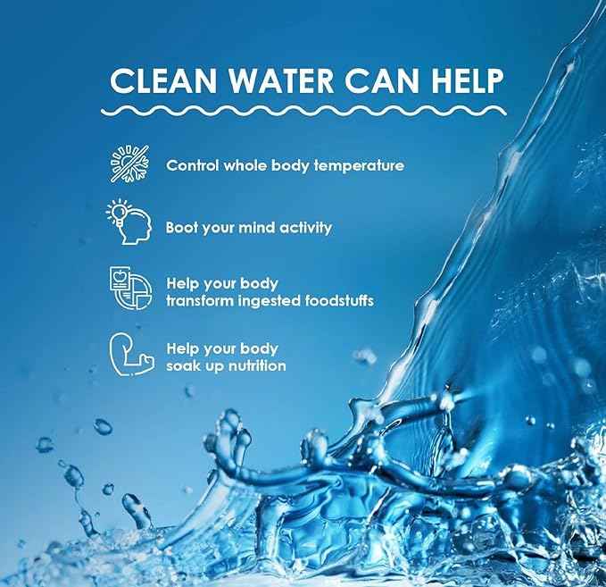 RO Water Filters Cartridge Replacement for 5-Stage with 75 GPD RO Membrane NSF certified Safe Drinking Water Filtration Reverse Osmosis Systems