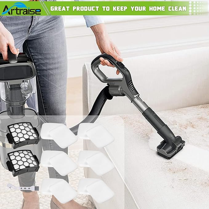 Artraise UV850 UV900 Replacement Filters for Shark Duoclean Lift Away Navigator Upright Vacuum Cleaner, 2 HEPA + 6 Foam + 6 Felt Filters Set, Compare to Part # XHF320 & XFFK602UKT - AquaVibe