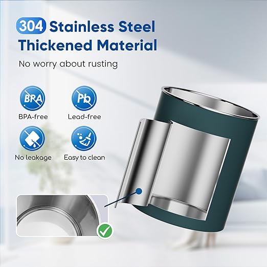 Purewell 3-Stage 0.01μm Ultra-Filtration Gravity Water Filter System, NSF/ANSI 42&372 Certification, 304 Stainless Steel Countertop System with 2 Filters and Stand, Reduce 99% Chlorine, 2.25G, PW-OB