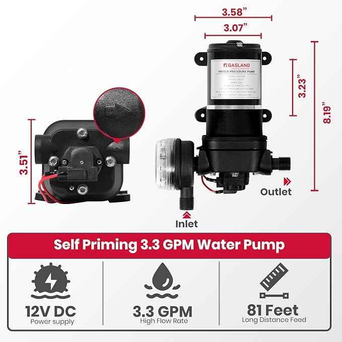 GASLAND 2.64 GPM Tankless Water Heater Propane 10L, Portable Propane Water Heater with Pump & Pipe Strainer for Camping and Off Grid Cabins, Outdoor On Demand Hot Water Heater for Above Ground Pool