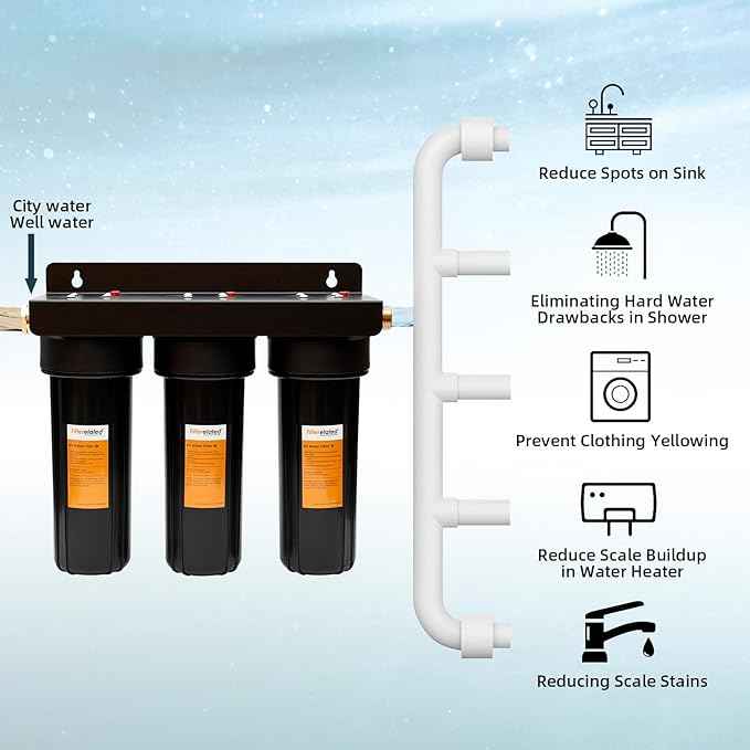 RV Water Filter System,Leak-Free Brass Fittings, Three Filters Included Reduces Sediment,rv Water Filter,Chlorine,Bad Taste and Odors,Suitable for RVs,Boats,Farming & Gardening