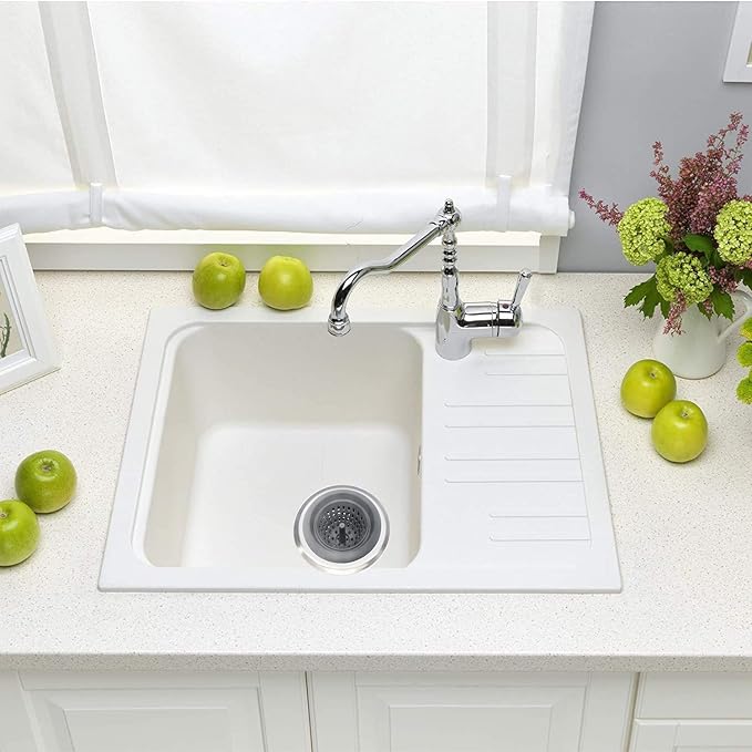 Kitchen Set of 2 Sink Strainers, Flexible Silicone Good Grip Kitchen Sink Drainers, Traps Food Debris and Prevents Clogs, Large Wide 4.5’ Diameter Rim