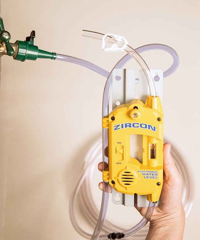 Zircon Electronic Water Level 25 Contractor Kit with 50 Ft Hose and Accessories, Yellow