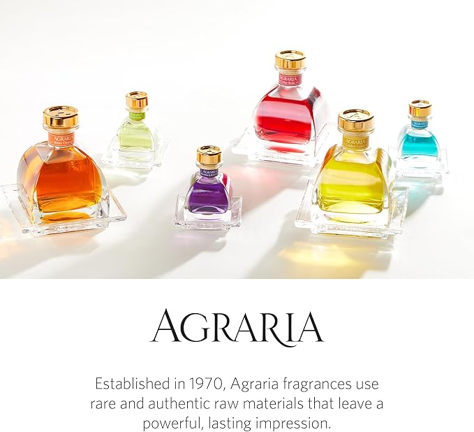 AGRARIA PetiteEssence Flower and Reed Diffuser Set, Handcrafted Sola Flower Botanical Home Fragrance, Scented Oil Diffuser Gift Set for All Occasions