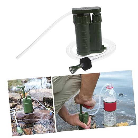 Abaodam 2pcs Portable Water Purifier Lightweight Outdoor Water Filter for Camping Hiking and Emergency Preparedness for and Backpacking and Easy to Use