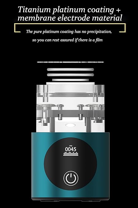 260ml Hydrogen Water Bottle Generator, 5000ppb Molecular Hydrogen Rich Water Generator, Portable Hydrogen Water Ionizer Machine with SPE and PEM Technology for Fitness
