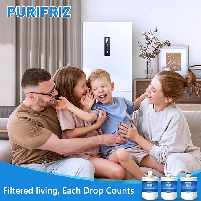3 Pack 5231JA2002A Refrigerator Water Filter Compatible with LG LT500P, GEN11042FR-08, ADQ72910911, ADQ72910901, Kenmore 9890, 46-9890, LFX25974ST, LMX25964ST, 6 Month / 300 Gallon