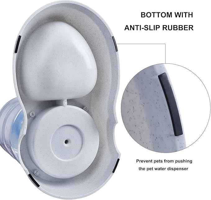 Pet Water Dispenser Station - 3 Gallon/11L Replenish Pet Waterer for Large Dog Cat Animal Automatic Gravity Water Drinking Fountain Bottle Bowl Dish Stand