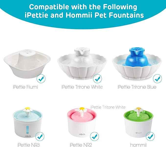 iPettie Pet Water Fountain Pump for iPettie and Hommii Water Fountain | Certificated Super Quiet Waterproof Pump | Pack of 1