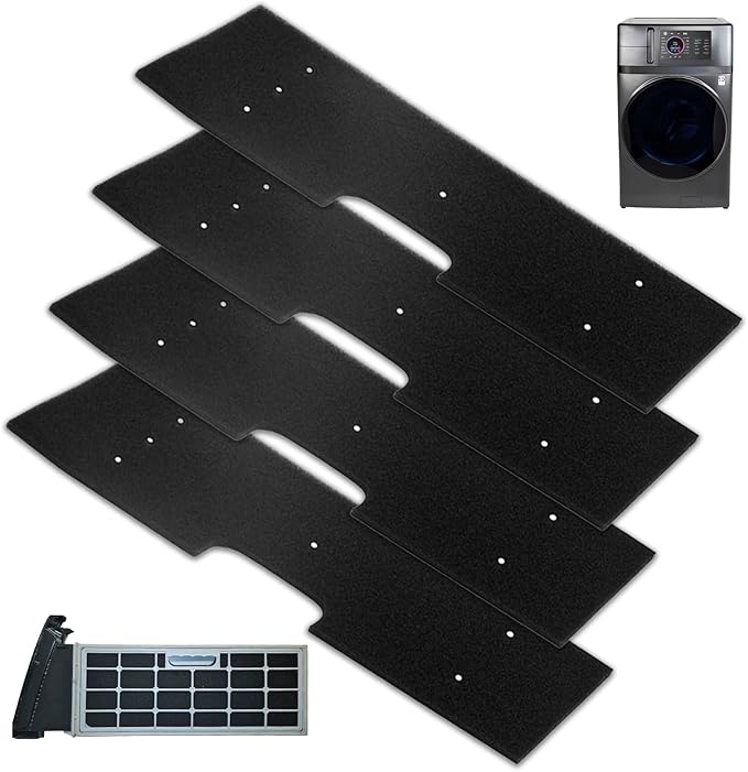 4Pack Lint Filter WH01X35719 Compatible with GE Profile Washer Dryer Combo Models PFQ97HSPVDS, Hand Washable and Reusable, Dryer Lint Filter Replacement - AquaVibe