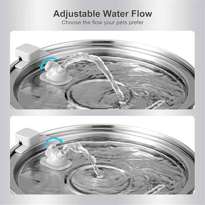 Dog Water Bowl, 2026 New Dog Water Fountain, 3.2l Filtered Water Bow with Continuous Circulating Water Flow, Stainless Steel Easy-to-Clean, Quiet Operation, Water Bowl for Dogs/Cats (8 Pcs Filter)