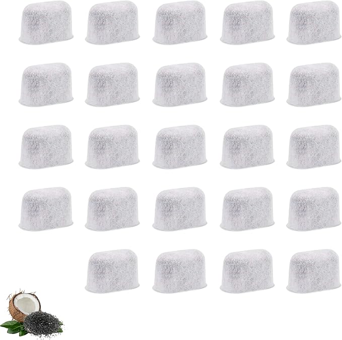 24 Nispira Activated Charcoal Water Filters Replacement Compatible with Cuisinart Coffee Machine Part DCC-RWF - AquaVibe