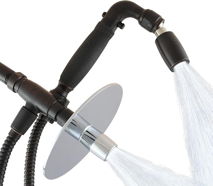 High Sierra® - Solid Lead-Free Metal 4-Way Combo with GEN 3 REFLECTIONS™ Fixed and Handheld Shower Head with Hose. Run Separately or Both at Full Flow - 1.25 GPM per Shower Head - Oil Rubbed Bronze