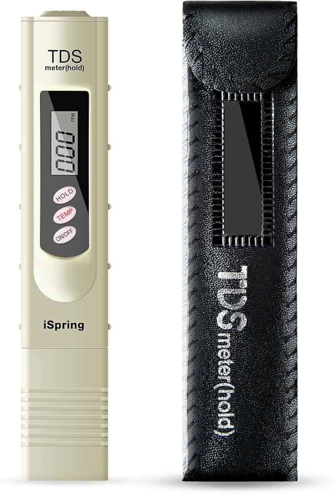 iSpring TDS 3-Button Digital Water Quality Test Meter with Temperature Test Function