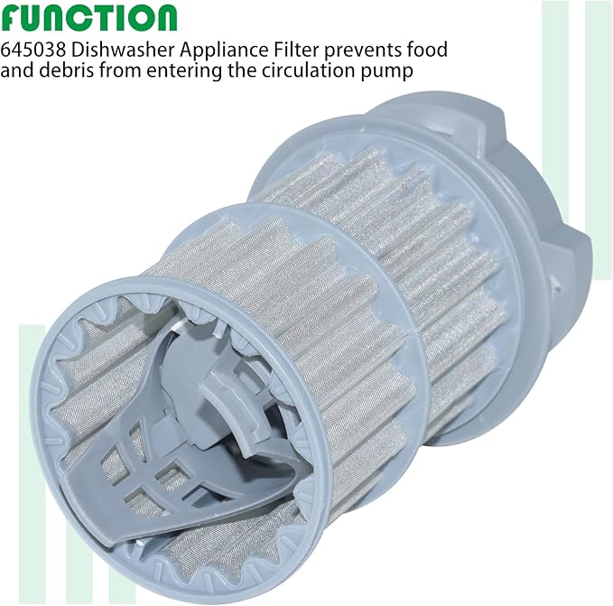 645038 Dishwasher Drain Mesh Filter 00645038 Circulation Pump Micro Filter Replaces 645038, 00645038 AP4339631 00651097 1560725 651097 AH3479708 EA3479708 PS3479708 PS8730270 AP4339631