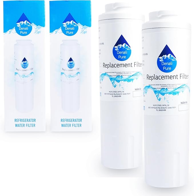 2-Pack Replacement for for KitchenAid KFCS22EVMS Refrigerator Water Filter - Compatible with with KitchenAid 4396395 Fridge Water Filter Cartridge