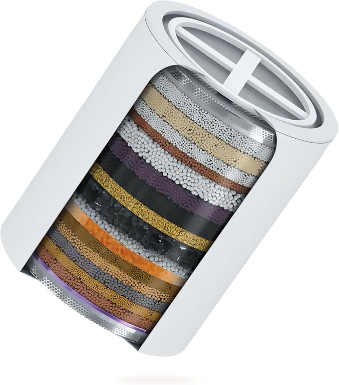 Replacement Shower Filter - 20-Stage Filtration for Chlorine, Heavy Metals & Hard Water, Restores Hair & Skin Health, Fits MDhair Filtered Showerhead, 3-Month Use, High Pressure (6 Pack)
