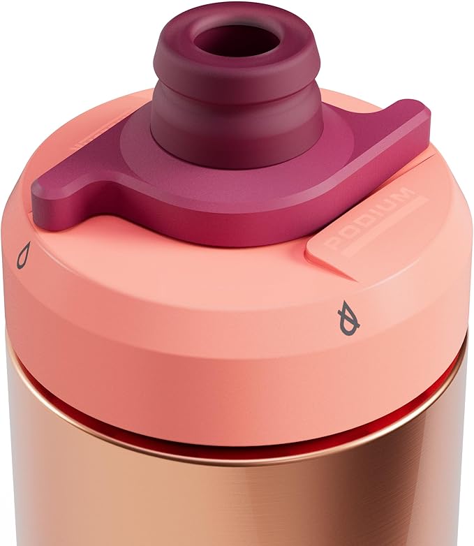 CamelBak Podium Steel Insulated Bike Water Bottle Mercury Blush, 22oz