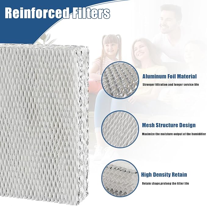 Alocs HC22P Humidifier Filter Pad Replacement for Honeywell HE100, HE150, HE220, HE225 HE240 HC22A1007, Aprilaire 110 220 Humidifier Filter Wicks (2 Pack) - AquaVibe