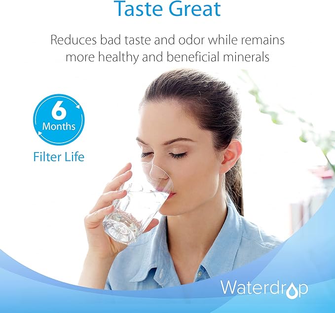 Waterdrop AP117 Whole House Water Filter, Replacement for 3M® Aqua-Pure AP117 Drinking Water System, Whirlpool® WHKF-GAC for Chlorine, Dirt and Rust Reduction, Pack of 2
