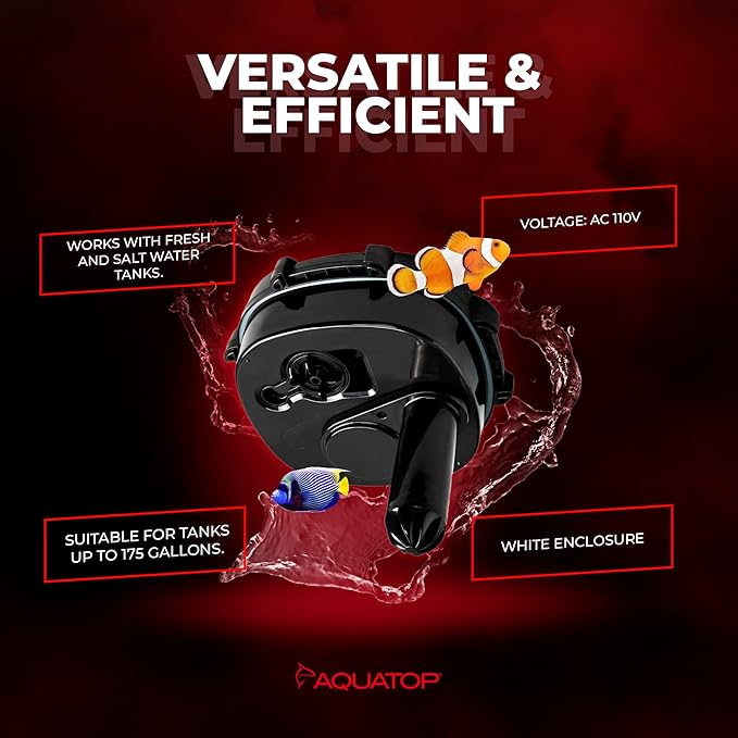 Aquatop Forza Premium Canister Filter – 13 Watts – 550 GPH Flow Rate – Ideal for 125-175 Gallon Fresh & Saltwater Tanks – Includes Filtration Media