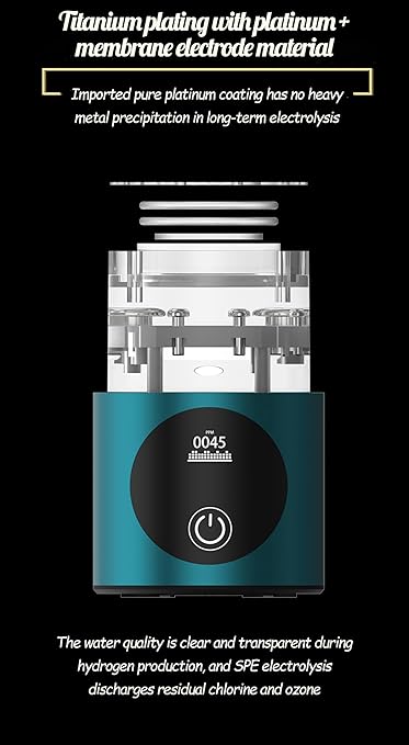 Hydrogen Water Bottle Generator, Outdoor Portable Hydrogen Rich Health Cup, Rechargeable Hydrogen Bottle, Hydrogen Water Ionizer Machine for Home Office Exercise Travel